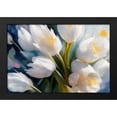 thumbnail image 2 of Stephen Chambers 24x17 Black Modern Wood Framed Wall Art Titled - Dreamingly Beautiful White Tulips  3, 2 of 6