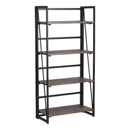 Homycasa 5 Tier Industrial Storage Shelf with Metal Frame Rustic Brown