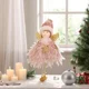 thumbnail image 1 of Xmas Tree Angel Pendant Hanging Ornament Christmas Tree Decoration Angel Doll Present（pink）, 1 of 5