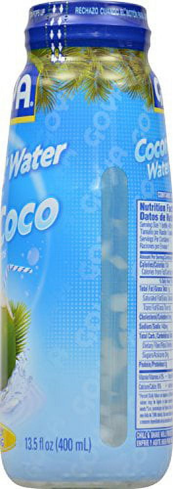 GOYA Coconut Water with Pulp, 13.5 fl oz Bottle, Tropical Beverage
