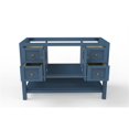 thumbnail image 2 of Modern 48" Alicia Blue Wood Vanity Base with Gold Handles, 2 of 6