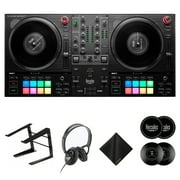 Hercules DJControl Inpulse T7 Black DJ Controller+Headphones+Laptop Stand Bundle