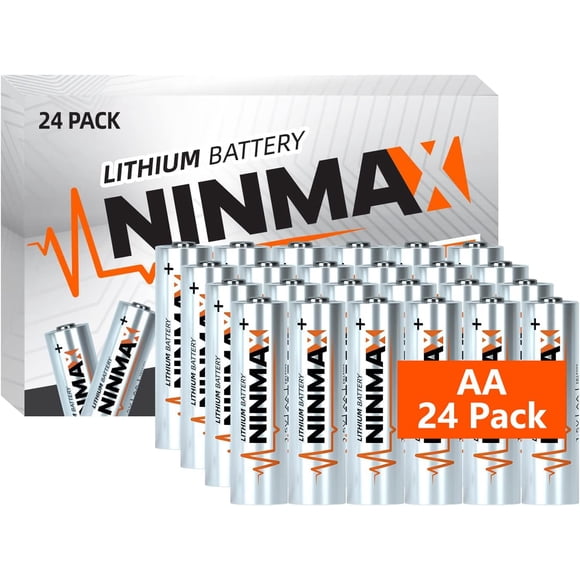 Batería NINMAX Litio AA 1,5 V 3500 mAh, paquete de 24