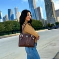 thumbnail image 6 of American West Women's Handbag Genuine Leather Tote Hand Tooled Stylish Every Day Purse, 6 of 7