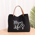 thumbnail image 3 of Mom Mama Bag Mother Gifts Momlife Tote for Hospital, Shopping, Beach, Travel, 3 of 11