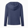 thumbnail image 5 of Towmus Hoodies for Women Half Button Long Sleeve Pullover Casual Drawstring Waffle Pullover Tops Loose Hooded Sweatshirt with Pocket, 5 of 6