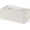 Cream White, variant on Tissue Box Cover,White Rectangle Leather Tissue Box Holder with Gold-Tone Edging Decoration,Decorative Tissue Cover for Bathroom Toilet Bedroom Living Room Table Desk Office (White, Rectangle)