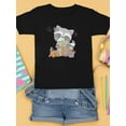 thumbnail image 3 of Cute Baby Racoon Halloween T-Shirt Juniors -Image by Shutterstock,  x-Small, 3 of 4