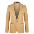 thumbnail image 4 of Men's Lightweight Casual Blazer Single Button Regular Fit Black Size Medium, 4 of 8