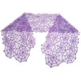 thumbnail image 1 of Halloween Tricoté Dentelle Toile d'Araignée Décoration Utiliser le Drapeau de Table (Violet), 1 of 9