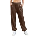 thumbnail image 3 of Womens Baggy Sweatpants Heavyweight Wide Leg Drawstring Sweat Pants,Casual Lounge Joggers Slacks with Pockets, 3 of 5
