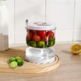 thumbnail image 2 of Contenedor de pepinillos con colador, frasco de reloj de arena de pepinillos y aceitunas, separador de jugo de pepinillos, frascos de pepinillos para almacenamiento hermético de alimentos, 2 of 5