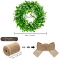 thumbnail image 2 of Dalrosia 2PCS Boxwood Wreath Artificial Christmas Wreath Outdoor Wreath Green Leaves Wreath with 16 Feet Ribbons for Xmas Decor Front Door Wall Window Wedding, 2 of 7