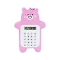 thumbnail image 2 of Ke1Clo Cute Bear Shape Basic Calculator, Battery Powered Handheld with Large LCD Display, Portable Mini Calculator for School Children Home Office, Yellow Blue Cyan Brown, Pink, 2 of 4