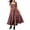 Brown, variant on Women’S Summer Casual V Neck Short Bubble Sleeve Maxi Dress, Smocked Waist Layered Ruffle Flowy Full Skirt Long Dress, Soft Wrinkle-Resistant Polyester Fabric, 1pc, Sizes S Through XXL