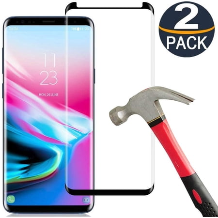 ENTRONIX Screen Protector for Galaxy S8/S9, 9H Clear Tempered Glass, 2-Pack