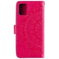 thumbnail image 3 of Allytech Galaxy A51 (4G) Case Cover, Premium PU Leather Folio Flip Kickstand Magnetic Clasp Wrist Strap Shockproof Anti-scratch TPU Back Cover Wallet Case for Samsung Galaxy A51 (4G), Red, 3 of 6
