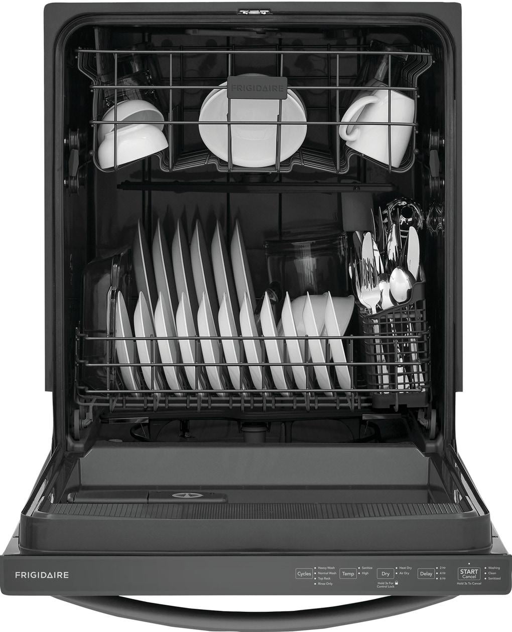 Frigidaire FDPH4316AD 24" Built-In Top Control Dishwasher, Top Control, Black Stainless Steel