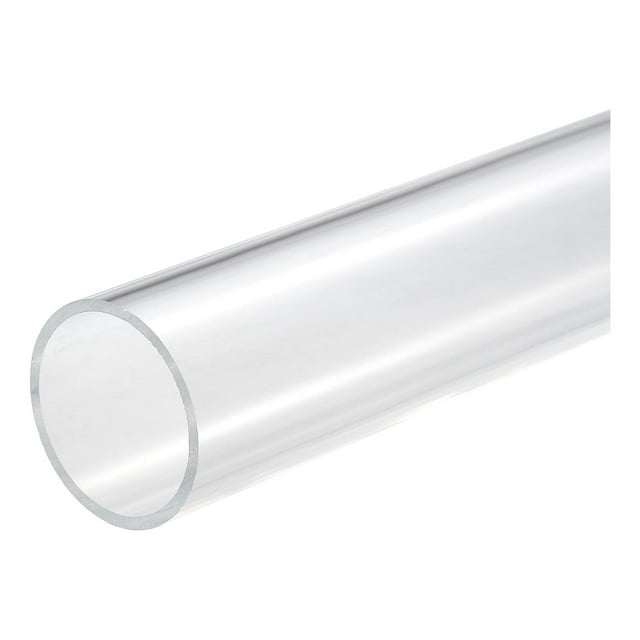 Unique Bargains Acrylic Pipe Clear Rigid Round Tube 44mm ID 50mm OD 10' for Lamps and Lanterns, Water Cooling System