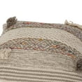 thumbnail image 4 of Noble House Kellin Boho Handcrafted Fabric Throw Pillow, 2 Pack, Gray and Beige, 4 of 7