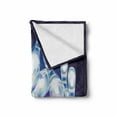thumbnail image 2 of Bowling Party Soft Flannel Fleece Throw Blanket, Fantasy Design Vibrant Ball and Scattered Pins with Crescent Moon, Cozy Plush for Indoor and Outdoor Use, 50" x 70", Indigo White Blue, by Ambesonne, 2 of 6
