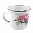 thumbnail image 2 of Floral Steel Camping Mug, Hydrangea Flower Bouquet in Watercolor Blossoms Botany Petals Image, Printed Thermal Cup for Camping and Outdoor Activities, by Ambesonne, 2 of 2