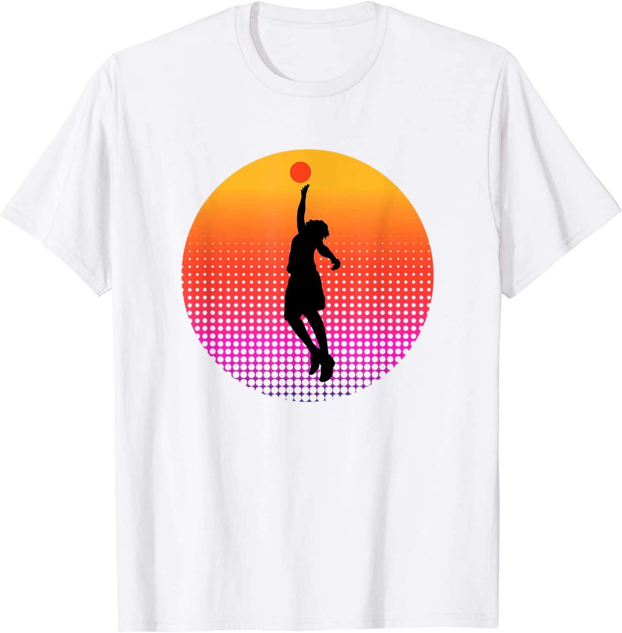 Basketball Player Playing Basketball Ball Sports Slam Dunk TShirt