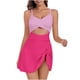 thumbnail image 2 of Trajes de Baño para las Mujeres, Traje de Baño Empujar Arriba Traje de Baño con Corte Cuello en V Linda Corbata Nudo Falda Patchwork Bikini Set, Trajes de Baño Modestos para las Mujeres, 2 of 8