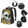 thumbnail image 4 of XMXT Travel Laptop Backpack for School Work, Halloween Skeleton Design Large Capacity Bookbag Travel Bag Backpacks for Women Men, 4 of 9