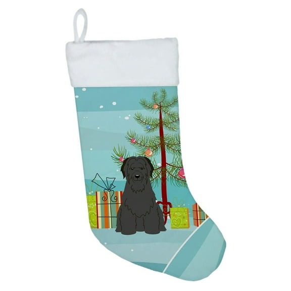 Carolines Treasures BB4206CS Merry Christmas Tree Briard Black Christmas Stocking Large multicolor
