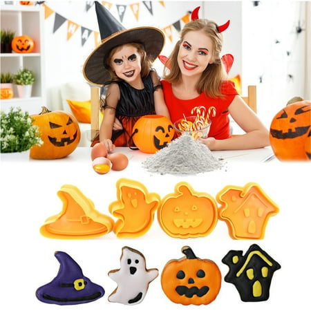 

YANXIAO 4 Pieces Of 3D Cartoon Mould DIY Halloween Sugar Turning Mould Multicolor 2023 As Shown - Home Gift