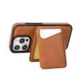 thumbnail image 4 of Designed for iPhone 13 Pro Max Phone Case,2-in-1 Magnetic Detachable Card Holder,With Card Slots,Back Flip Kickstand,Compatible with Mag-Safe,PU Leather Shockproof Wallet Phone Case,Brown, 4 of 8