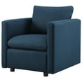 thumbnail image 3 of Armchair Accent Chair, Set of 2, Fabric, Navy Blue, Modern Contemporary Urban Design, Living Lounge Room Hotel Lobby Hospitality, 3 of 4