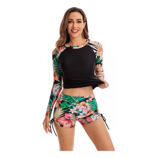 Traje De Baño Manga Larga De Una Pieza Sexy Para Mujer