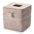 thumbnail image 2 of Funda para caja de pañuelos DECRAFTS, ratán, tejido natural, cuadrada, blanca, 2 of 7