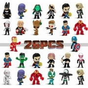 Mini Superhero Toys, 26PCS Minifigures Small Action Figures Superhero Party Birthday Decorations for Kids’ Christmas Stocking, Easter Eggs Cake Toppers Collectibles