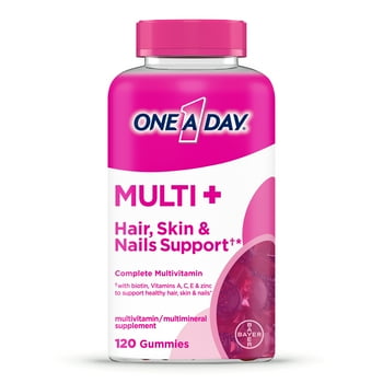 One A Day MULTI+ Hair, Skin & Nails Support Gummy Multi, 120 Count