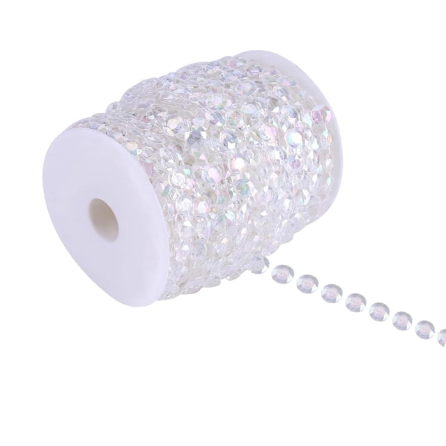 Cortina de cuentas acrílicas arcoíris de 10 mm con efecto cristal para bodas, cumpleaños y decoración casera