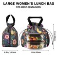thumbnail image 5 of Boho Bohemia Flower Drawstring Lunch Bag Women - Drawstring Lunch Bag Insulated for Work Office - Stain-Resistant Large Lunchbags for Women with Multi-Pockets, 5 of 6