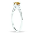 thumbnail image 3 of SZUL Women's Citrine and Diamond Half Moon Ring in 10K White Gold, 3 of 5