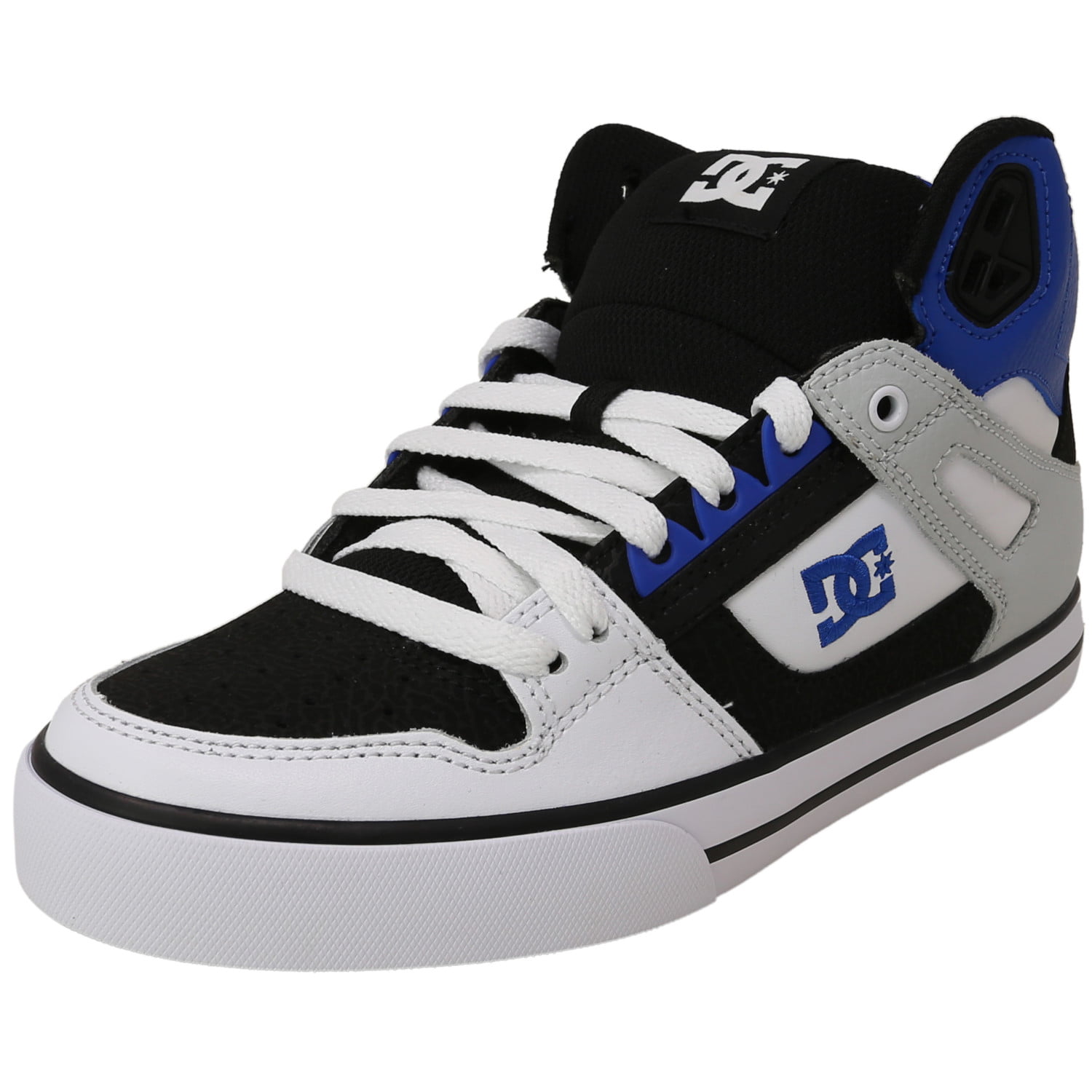 DC Pure High Top WC Mens White Leather Athletic Lace Up Skate Shoes 