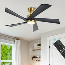 Bestco 52" Ceiling Fan with LED Light Kit and Remote Control for Bedroom Living Room