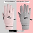 thumbnail image 4 of Guantes de seda de hielo de verano con protección solar para ciclismo para hombre, finos, antideslizantes, para conducir, con fugas, para llevar a cabo, para pescar, con medio dedo, para mujer, 4 of 5