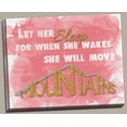 thumbnail image 1 of Let Her Sleep For When She Wakes She Will Move Mountains; Nursery Decor; One 20x16in Canvas. Coral/White/Gold, 1 of 1
