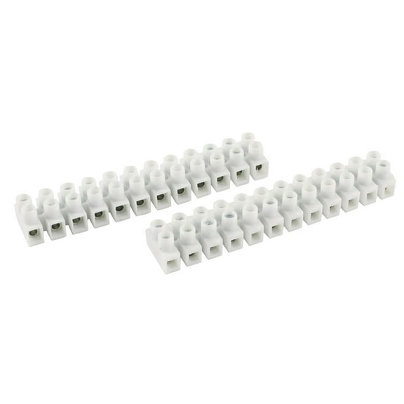 Unique Bargains 2 x 450V 1.5A 12 Way Screw Terminal Barrier Block Strip Wire Cable Connectors