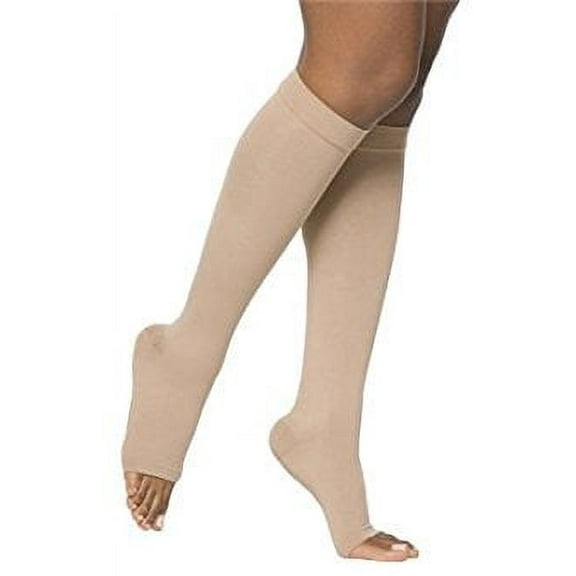 Sigvaris Essential 862 Opaque 20-30 Open Toe Knee High Compression Stockings Crispa SL Long