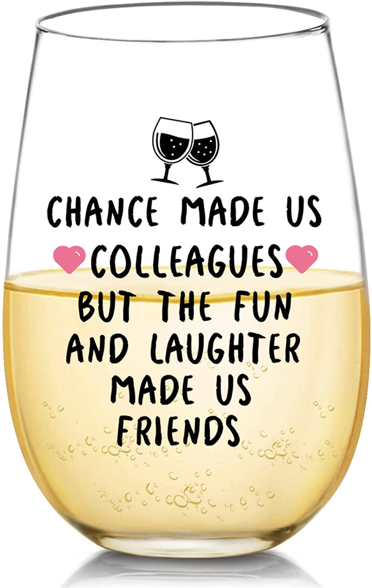 Coworker Gifts for Women - Chance Made Us Collegues - Office  Gifts for Coworkers, Leaving Gifts, Going Away, Holiday, Work, Christmas  Gifts for Coworkers Funny Stemless Wine Glass 18 oz: Wine Glasses