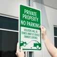 thumbnail image 7 of Bolthead Industrial Private Property Sign, No Parking Sign, 18" x 12", 7 of 7