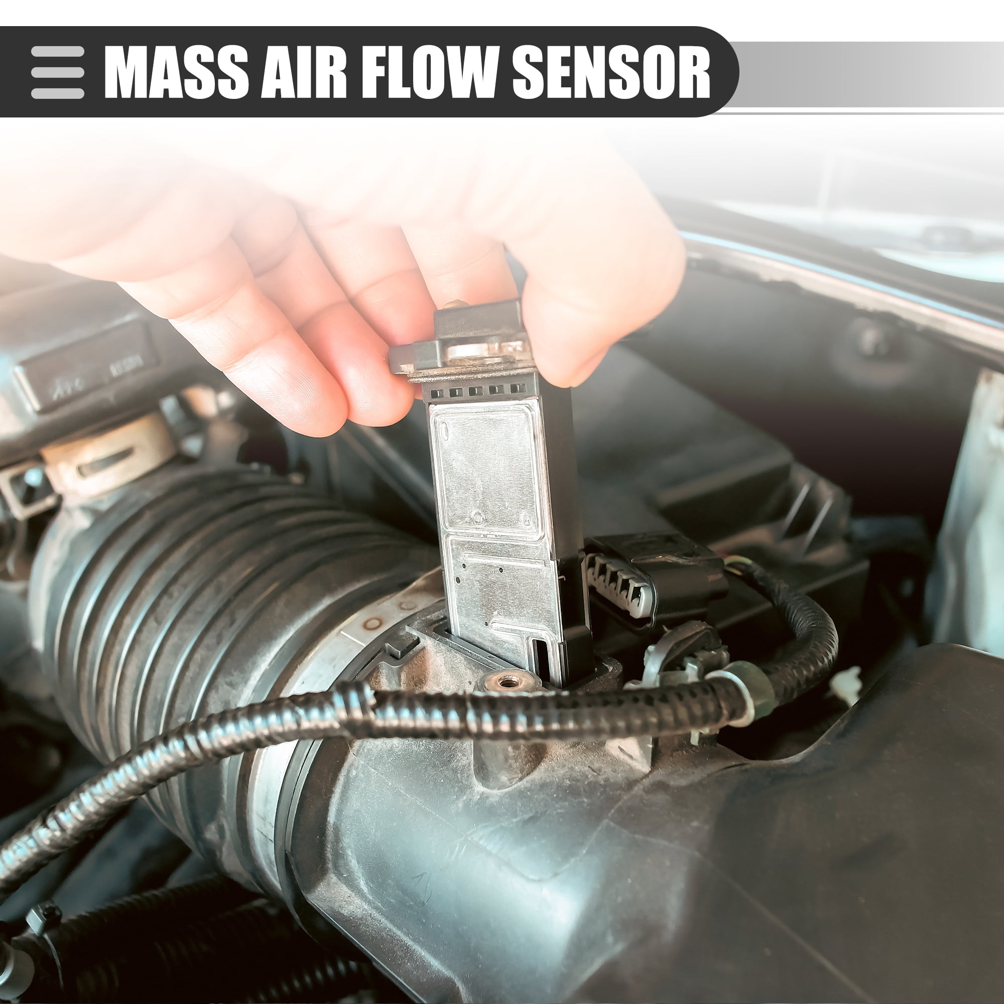 Air Flow Sensor Meter MAF Sensor Airflow Replacement for Ford E150 E250 2004-2014 Plastic AFLS131 Black