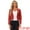 Red, variant on DARING DIVA Women's Crop Collarless PU Moto Biker Jackets XL Red